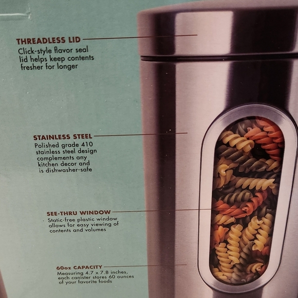 PARINI 3-piece Stainless Steel Storage Canister Set (Condition: New) - Picture 6 of 8